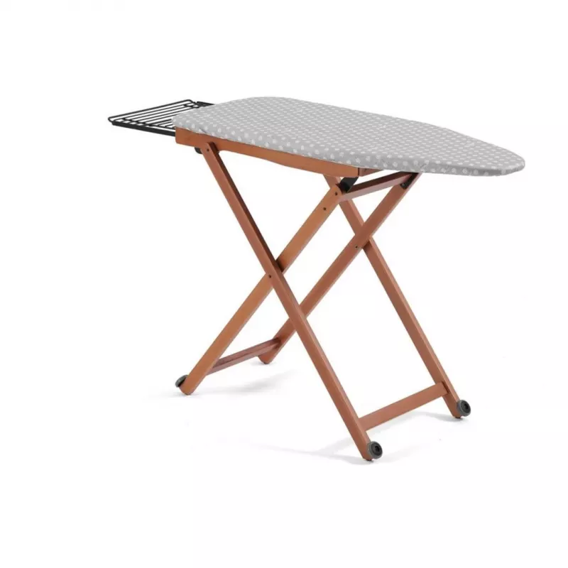 Tábua de passar ARREDAMENTI STIROLIGHT 135 x 45 cm, capa castanha, pernas rebatíveis