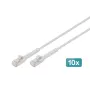 Cabo patch flexível Digitus CAT 6A F-FTP, cobre, 3 m, cinzento, 10 unid.