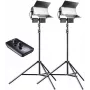 Walimex Pro Sirius 160 LED 65W Daylight pack de 2 com tripés