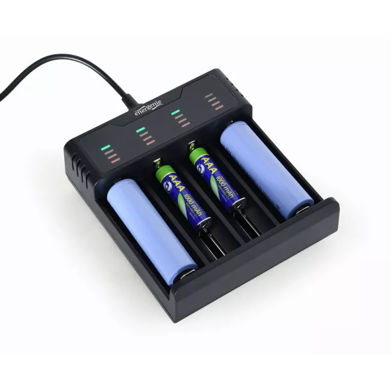 Carregador de pilhas Gembird BC-USB-02 USB iões de lítio NiCd NiMH