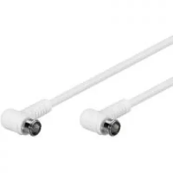 Wentronic Goobay Cabo de ligação SAT angular, F-Quick, 100% blindado, branco, 1,5 m - ficha F (Quick) 90° ficha F (Quick) 90° (67341)