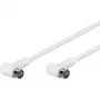Wentronic Goobay Cabo de ligação SAT angular, F-Quick, 100% blindado, branco, 1,5 m - ficha F (Quick) 90° ficha F (Quick) 90° (67341)