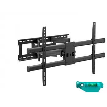 Suporte de parede ONKRON M10-B para televisores 42–120 polegadas, preto – inclinável -13° a 9°, extensão 90–600 mm, até 100 kg, VESA 200×100–1000×600