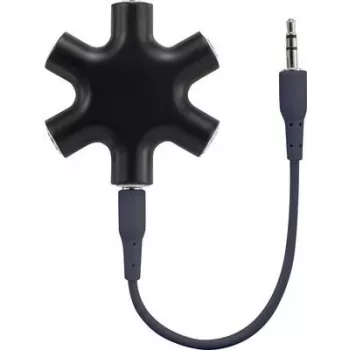 SpeaKa Professional SP-7870556 adaptador de interface/género de cabo 3,5 5x 3,5 preto (SP-7870556)
