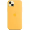 Apple iPhone 15 Plus capa de silicone com MagSafe, Sunshine, MWNF3ZM/A
