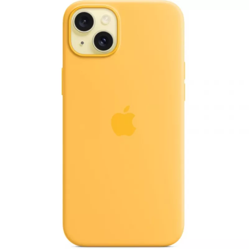 Apple iPhone 15 Plus capa de silicone com MagSafe, Sunshine, MWNF3ZM/A