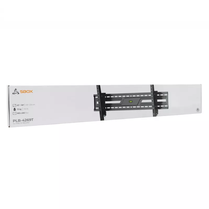 Suporte de parede/teto SBOX PLB-4269T-2 para ecrãs de 43–100 kg, plataforma 900×600 mm
