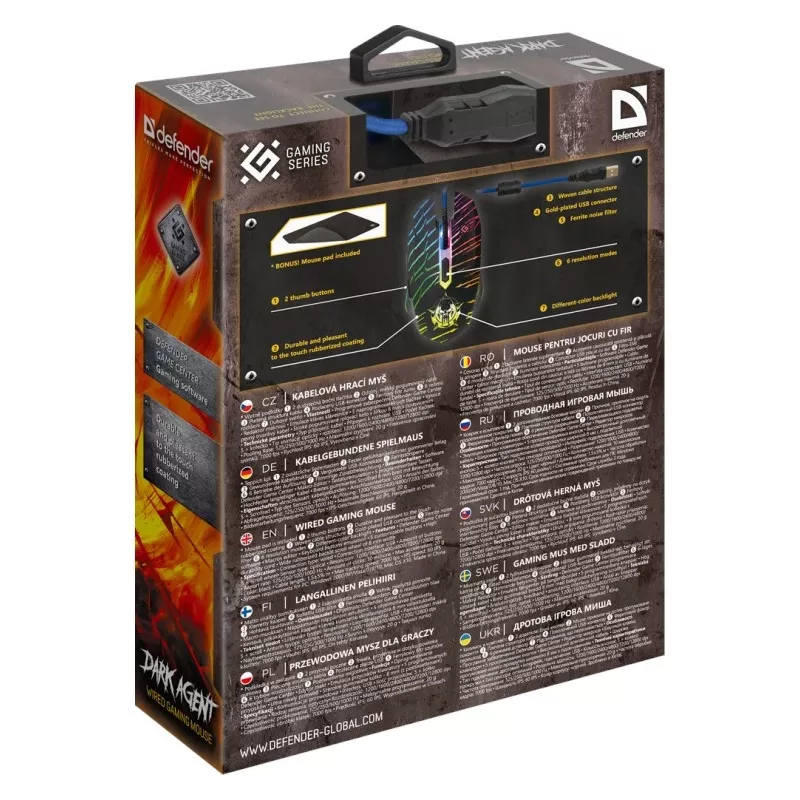 Rato Defender DARK AGENT GM-590L USB Type-A