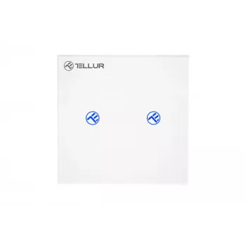 Interruptor inteligente WiFi Tellur SS2N — 2 portas, 1800 W no total, 10 A por canal