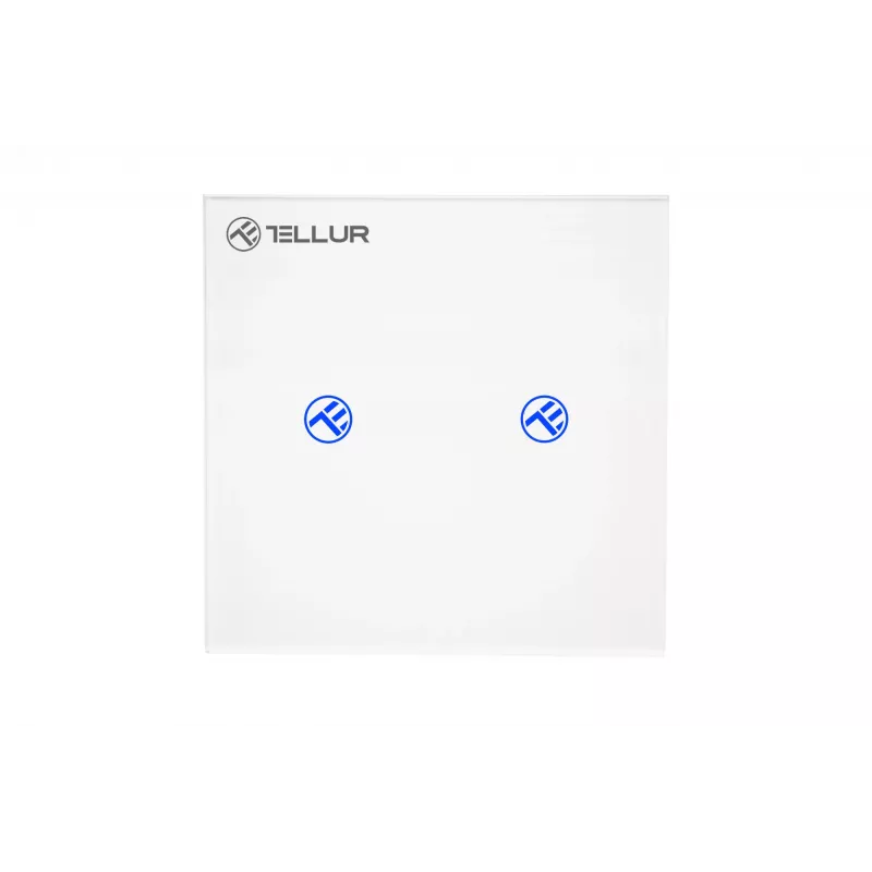Interruptor inteligente WiFi Tellur SS2N — 2 portas, 1800 W no total, 10 A por canal
