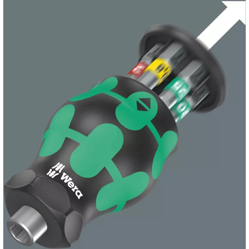 Kraftform compact Stubby Magazin 1 conjunto de bits (preto/verde, 7 peças)