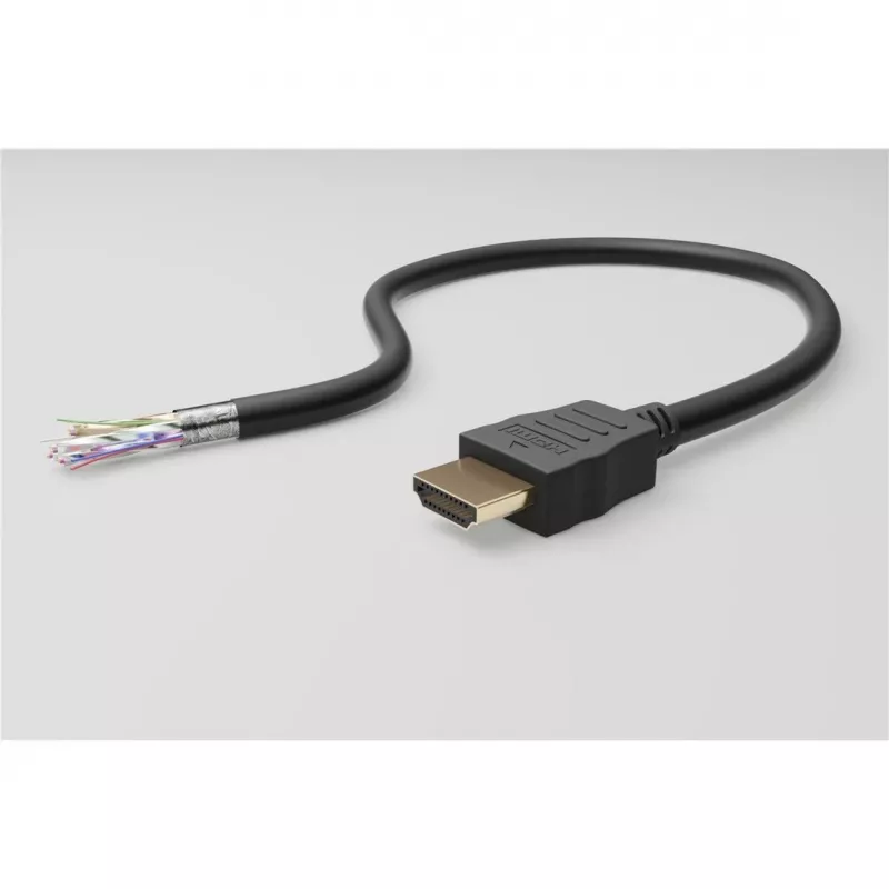 Goobay 61296 - Cabo HDMI High Speed com Ethernet ficha angular 4Ka60Hz 2.0 - Cabo - Digital/Display/Vídeo
