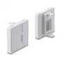 Tampa de módulo Keystone encaixável 45×45 mm DELOCK Easy 45 para 1 porta, ABS, branco, com tampa de proteção contra pó