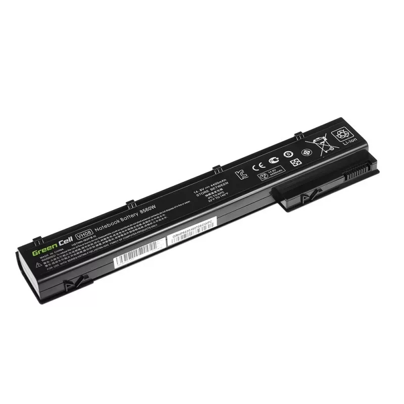Bateria Green Cell HP56 para HP EliteBook 8560w 8570w 8760w 8770w, Li‑Ion 4400 mAh, preto