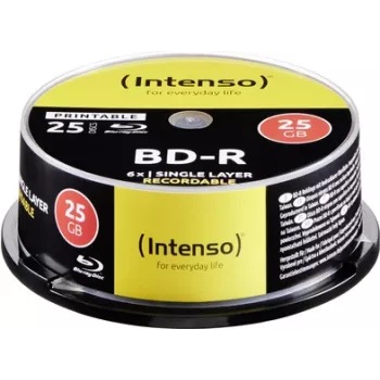 Disco ótico BD-R 25GB INTENSO 5101114 imprimível 6x velocidade