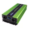 Qoltec Monolith Conversor de tensão | Carregamento de bateria | UPS | 2000W | 4000W | 12V para 230V | Onda sinusoidal pura | LCD preto-verde
