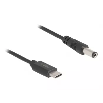 Cabo de alimentação USB Type-C DeLOCK 1 m 5,5 x 2,1 mm ficha macho 5 V 1,5 A