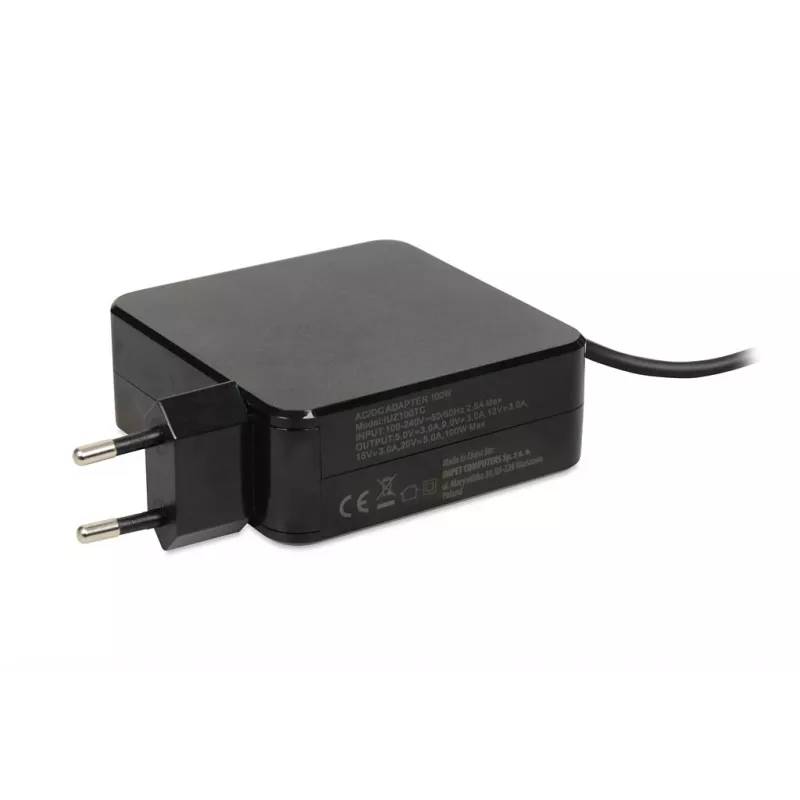 iBOX IUZ100TC carregador universal para portátil, USB-C Power Delivery 100 W, chip E-mark