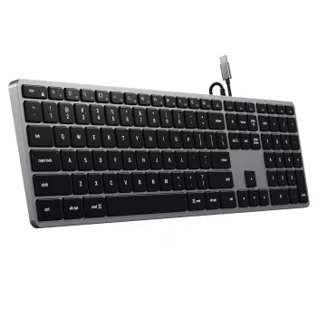 Teclado Satechi fino W3 USB-C com teclado numérico (Space Grey)