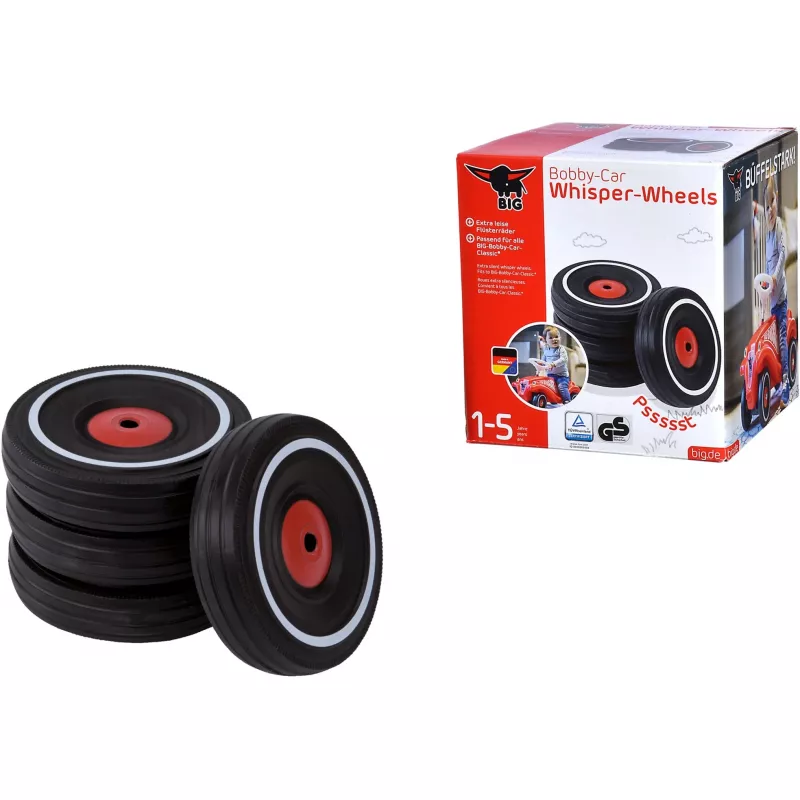 Carro deslizante Simba-Dickie BIG Bobby-Car Whisper Wheels, conjunto de rodas silencioso