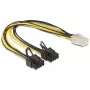 Cabo de alimentação interno DeLOCK 83433 0,3 m PCI-E 6+2 pinos 6 pinos