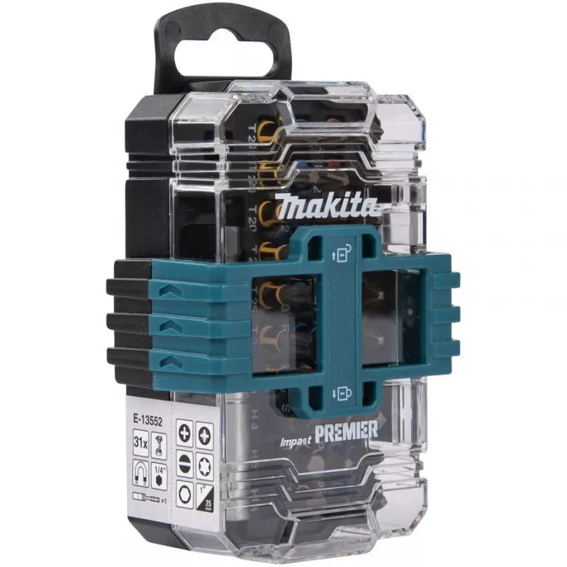 Makita Impact Premier Conjunto de bits de aparafusar, 31 peças (E-13552)
