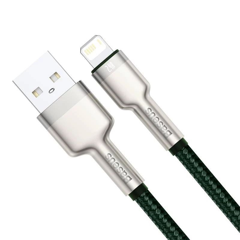 Cabo USB-A para Lightning Baseus 1 m, verde