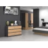 Cómoda top e shop M6 120 — antracite/carvalho, 6 gavetas, 1200×300×770 mm, aglomerado