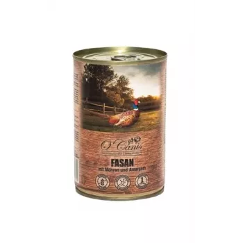 Comida húmida para cães o'canis faisão com cenoura 400 g — alimento completo em lata, 80,5% humidade, 7,2% proteína