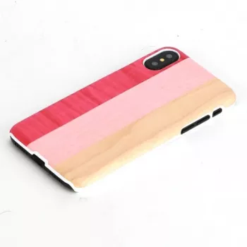 Capa para smartphone man and wood para iPhone X/XS — pink pie white