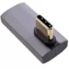 Adaptador InLine USB4, ficha/conector fêmea USB-C vertical angular direita/esquerda, alumínio, cinzento