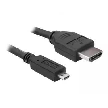 DeLOCK - Cabo de vídeo / áudio - HDMI - 32 AWG - HDMI, 19 pinos (M) - 19 pinos Micro-HDMI (M) - 3 m (82663)