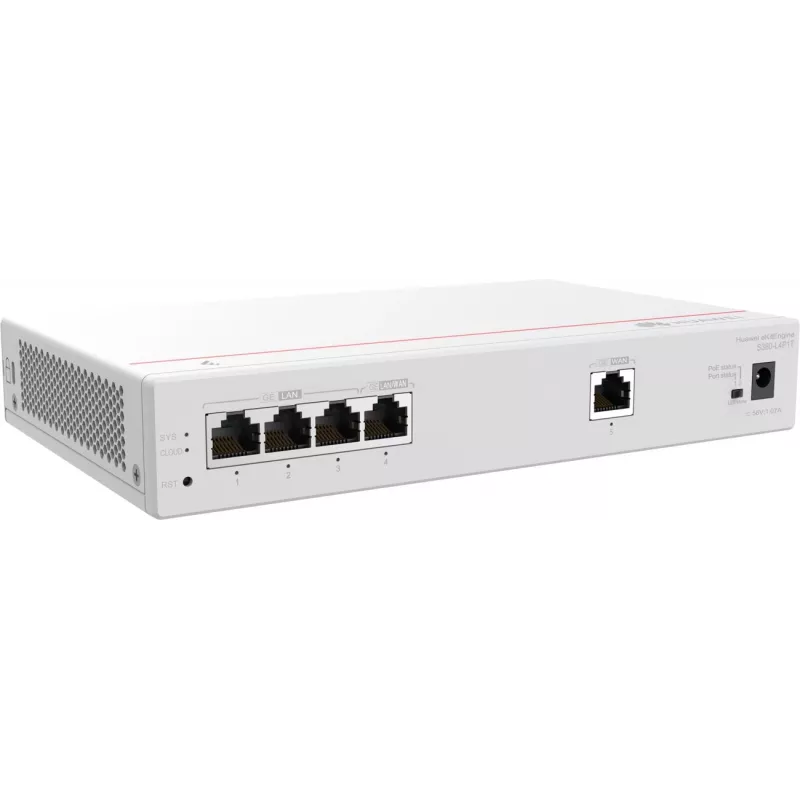 Router multiserviços Huawei S380-L4P1T, 1x WAN, 4x POE LAN