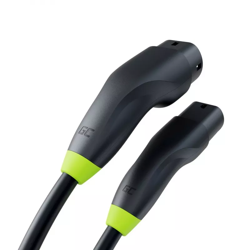 Cabo de carregamento Green Cell EVKABGC03 — Tipo 2, 5 m, 11 kW, para veículos elétricos