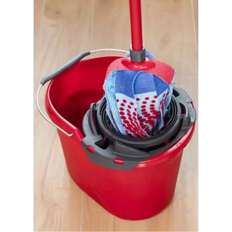 Vileda SuperMocio Torsion Power balde com espremedor, vermelho