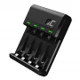 Carregador de pilhas Green Cell GC VitalCharger USB, 4 slots, AA/AAA, alimentado por USB, preto