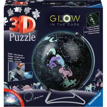 Puzzle 3D bola Star Globe brilha no escuro