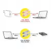 Cabo ROLINE RM USB 3.2 Gen 2, C-C, macho/macho, 4K UHD-1, 10Gbit/s, Emark, 100W, preto, 1 m
