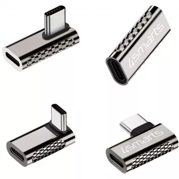 Adaptador de cabo 4smarts 540464 USB-C para USB-C prateado