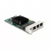 Placa DeLOCK PCI Express x4 4 x RJ45 Gigabit LAN BCM cinzento
