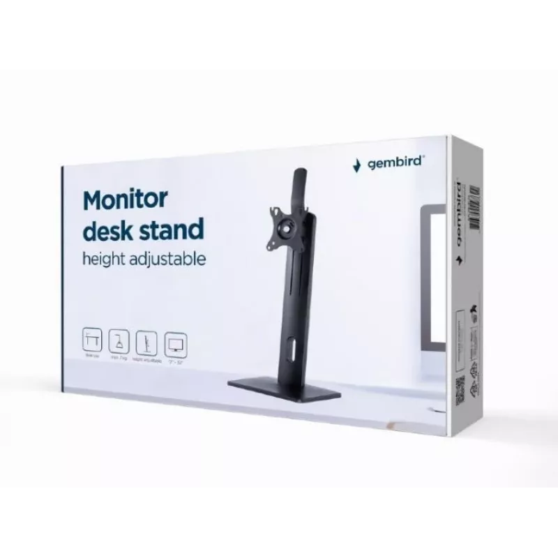 Suporte de mesa para monitor Gembird MS-D1-01 de altura ajustável preto