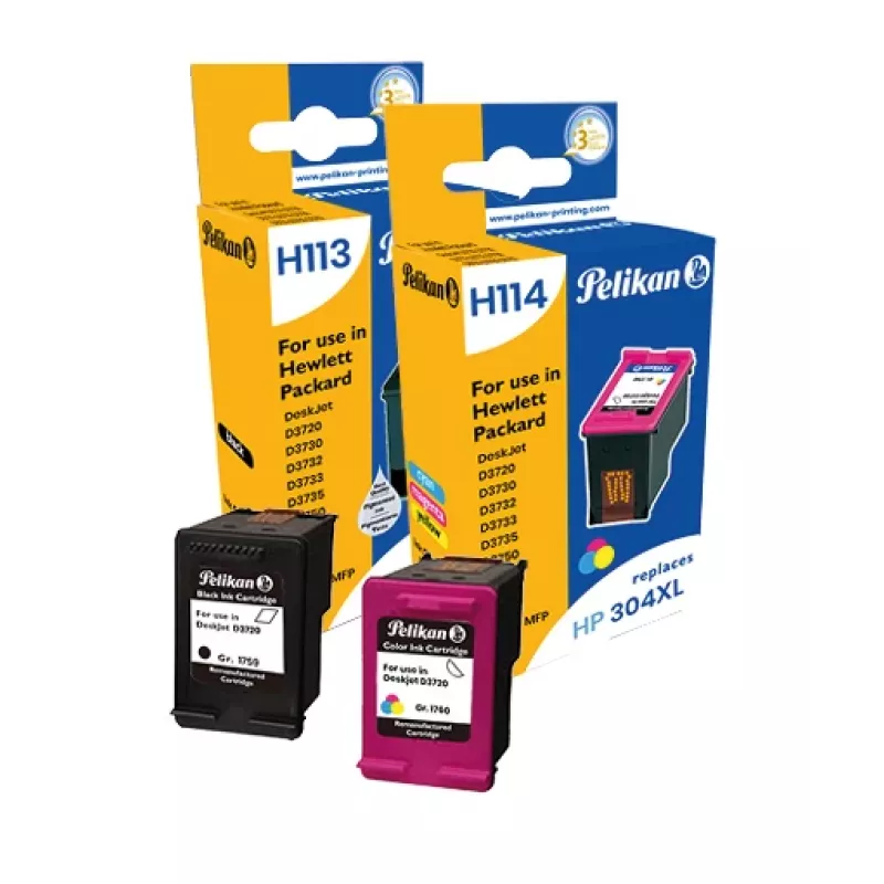 Pelikan 4950930 - Compatível - preto - ciano - magenta - amarelo - HP - pack duplo - HP Deskjet 2600 HP Deskjet 2620 HP Deskjet 2622 HP Deskjet 2630 HP