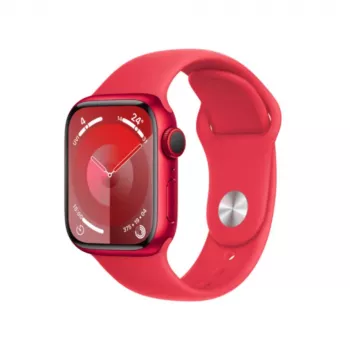 Apple Watch S9 Alumínio Cellular 41 mm Vermelho (Braçadeira desportiva vermelha) M/L NOVO