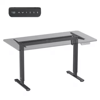 Secretária com ajuste elétrico de altura Ergo Office, altura máx. 1160 mm, máx. - 80 kg, sem tampo para trabalho sentado/de pé, preto, ER-400 B