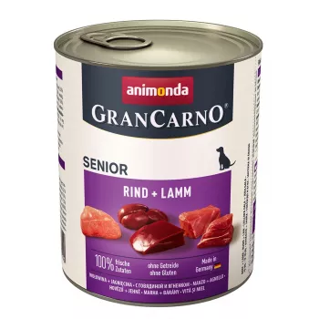 ANIMONDA GranCarno Senior vaca e borrego, comida húmida para cães, 800 g
