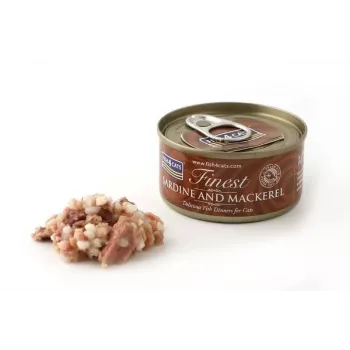 Comida húmida para gatos FISH4DOGS Sardinha e Cavala saco 70 g, sabor a peixe, gatos adultos, proteína 12%, humidade 85%