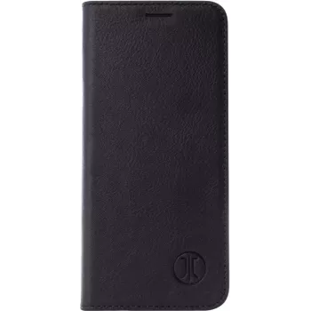 Capa de proteção BookCase para Apple iPhone 17 da jt berlin — pele preta genuína