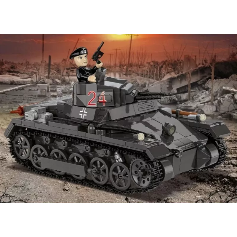 Conjunto de construção Cobi Panzer I Ausf. B – 654 peças, modelo detalhado