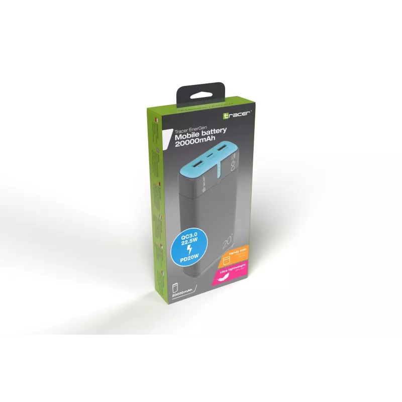 Tracer EnerGen 20000 mAh preto, azul