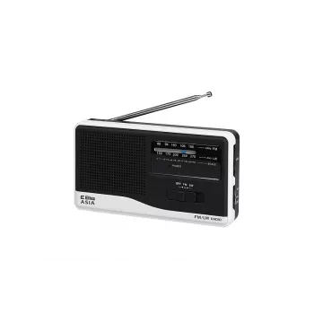 Rádio Eltra Modelo Asia White – rádio portátil FM/AM, alimentação por rede e pilhas